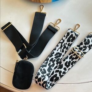 NWOT (2) ah-dorned interchangeable Woven bag straps